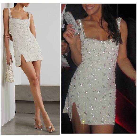 Clio Peppiatt White Bridal Party Crystal Dress Size XXL / US 12 - Picture 1 of 15